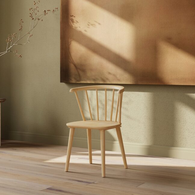 Söögitool 50x48 cm naturaalne kummipuit