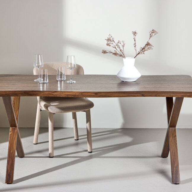 Söögilaud Fiona 180x90x75 cm Pähkel MDF