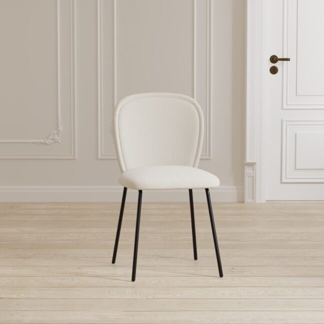 Söögitool Carl 46x50 cm Must Samet