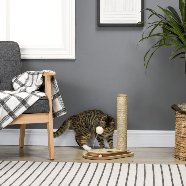 Kassi kraapimispost 35x23x40 cm naturaalne