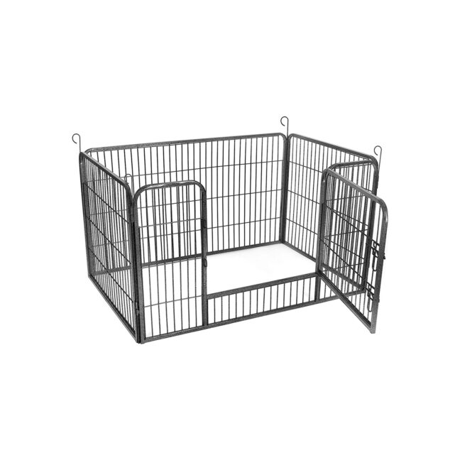 Koera aedik 122 x 70 x 80 cm must