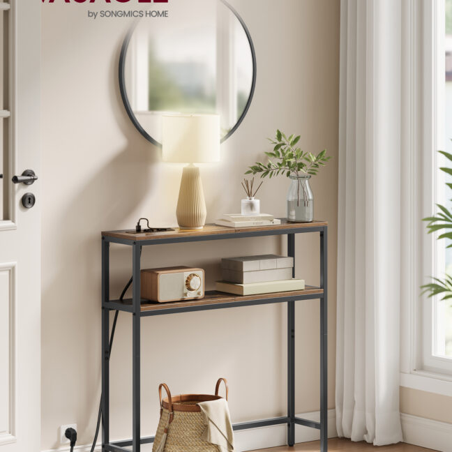 Konsolilaud 20x80x80 cm Pruun Must Kildpuit Teras