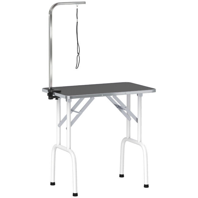 Trimmimislaud 81x48.5x80 cm must, terasest kokkupandav