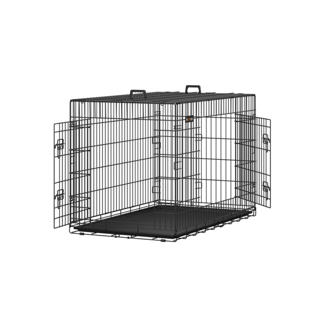 Koera puur XXXL 122 x 81 x 76 cm must