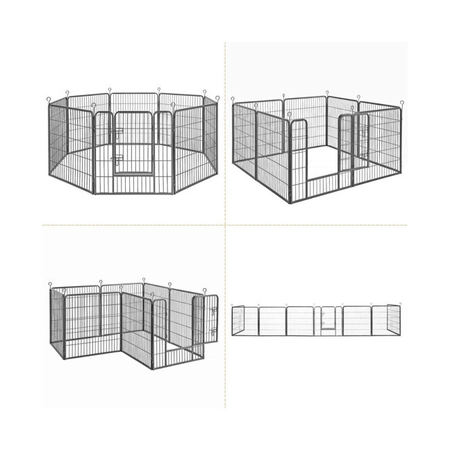 Koera aedik 80 x 80 cm 8 elementi hall