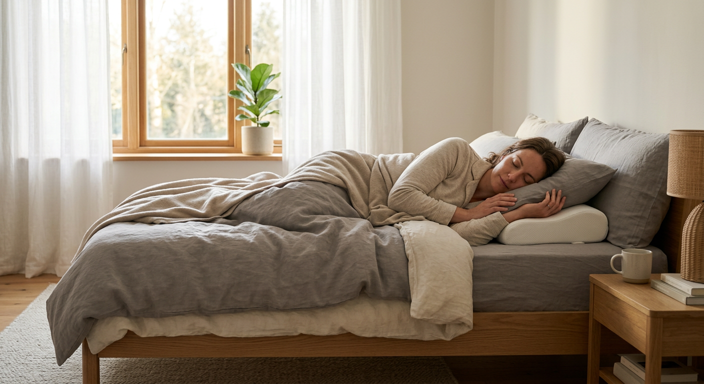 Külili magamine padjaga