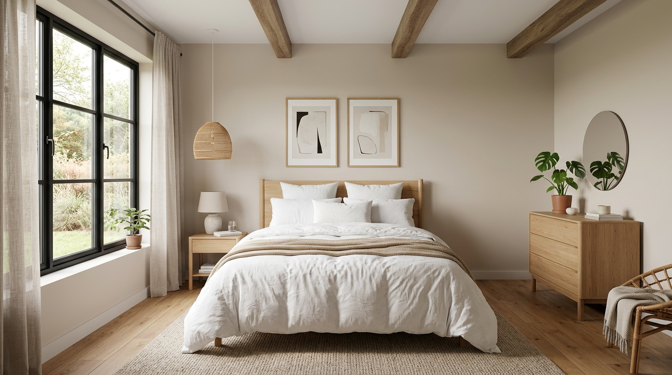 Hubane Skandinaavia magamistuba