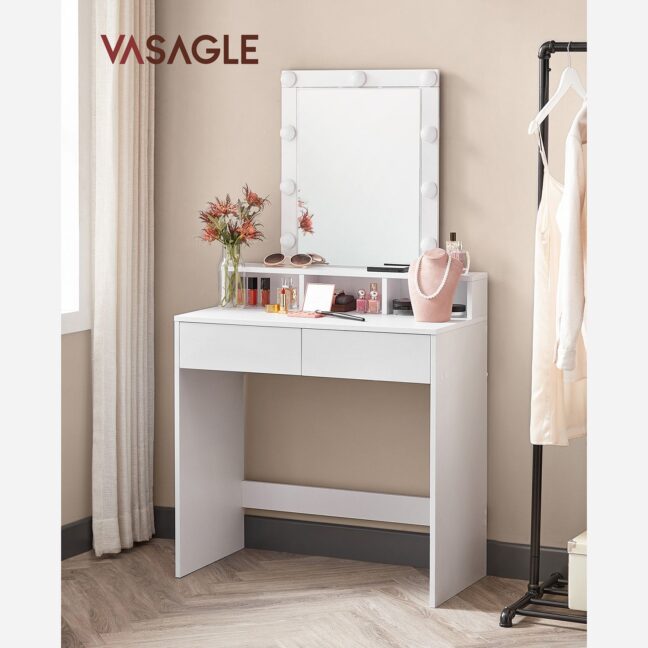 Meigilaud 80x40x145 cm valge
