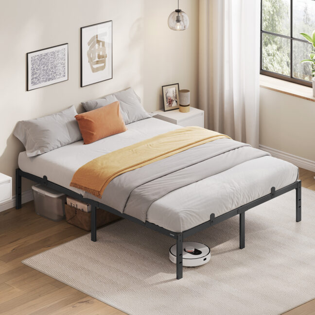 Voodiraam 190x140x35.6 cm Must Teras