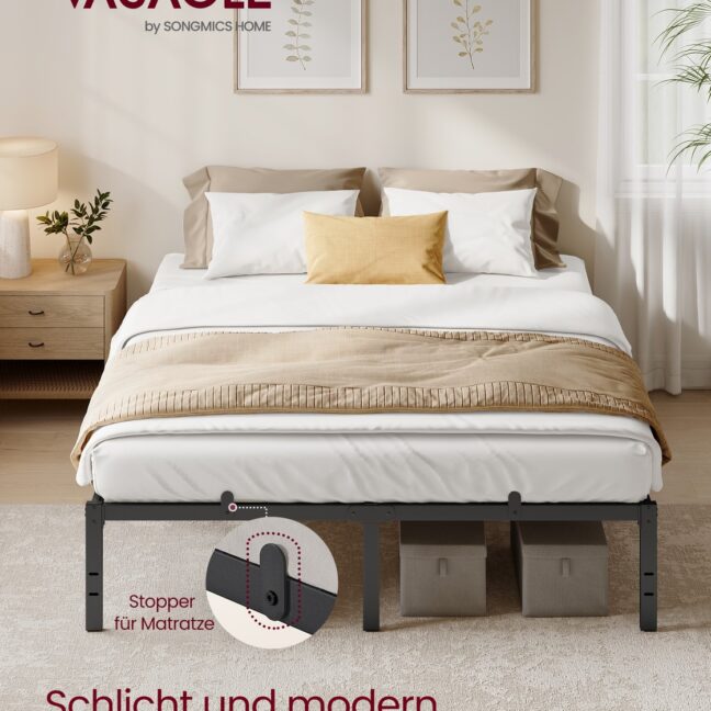 Voodiraam 90x200 cm Must Teras
