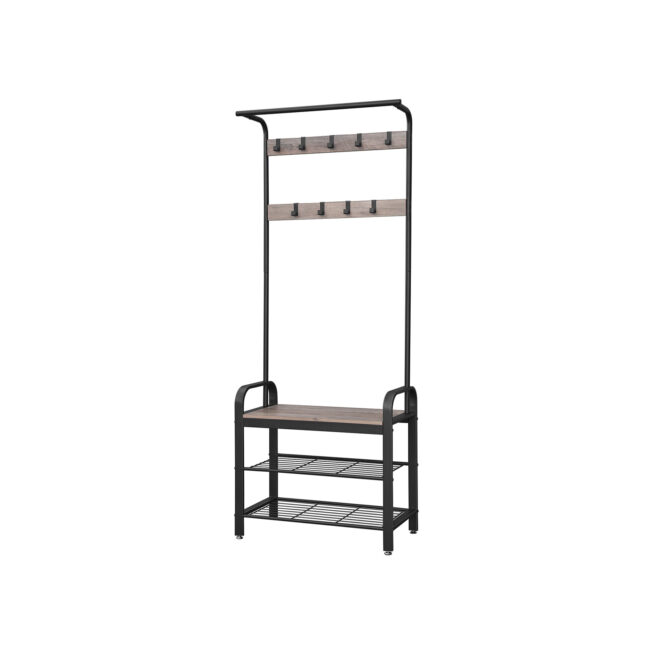 Riiulriidepuu 33.7x72x183 cm Must Ladustamine