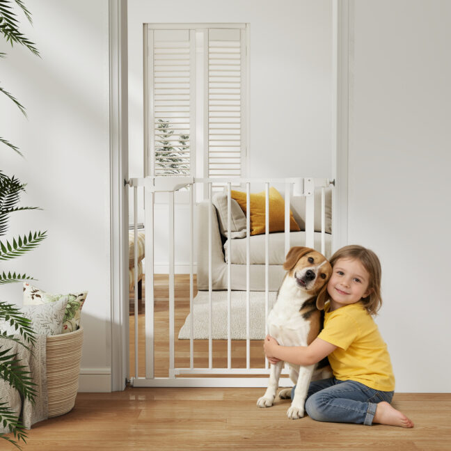 Trepi värav 76-82x76 cm valge teras