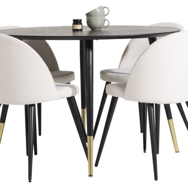 Söögilaud 115 cm Must