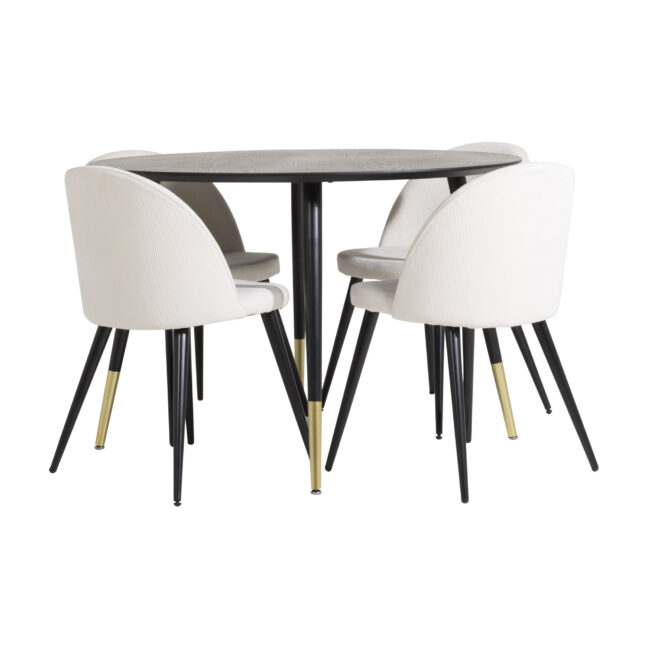 Söögilaud 115 cm Must