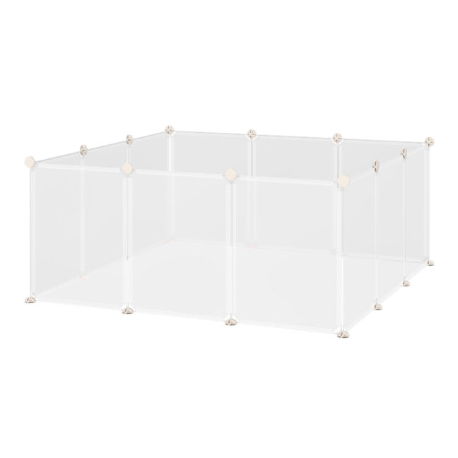 Lemmikloomade mänguait, DIY võrgust puur väikestele lemmikloomadele, 105x105x45 cm, valge