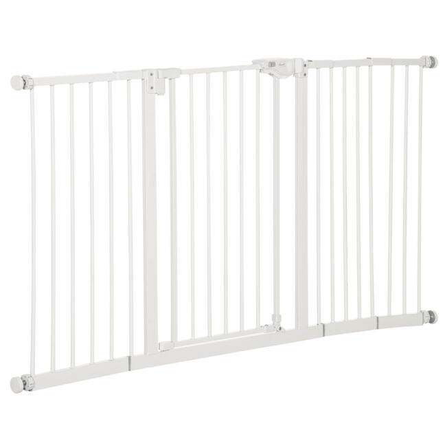 Turvavärav koertele 74 148 cm valge